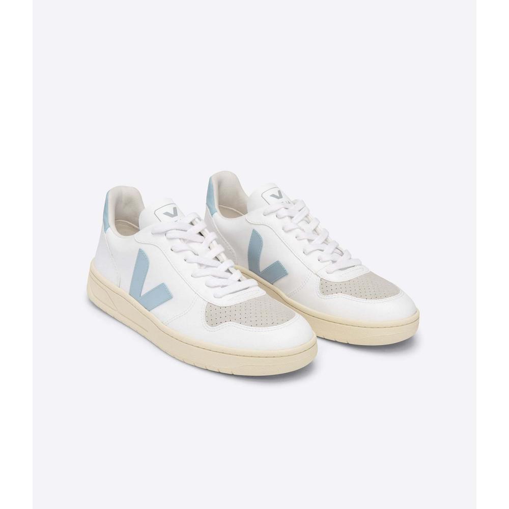 Veja V-10 CWL SOLE Men's Sneakers White/Grey | NZ 324QMA